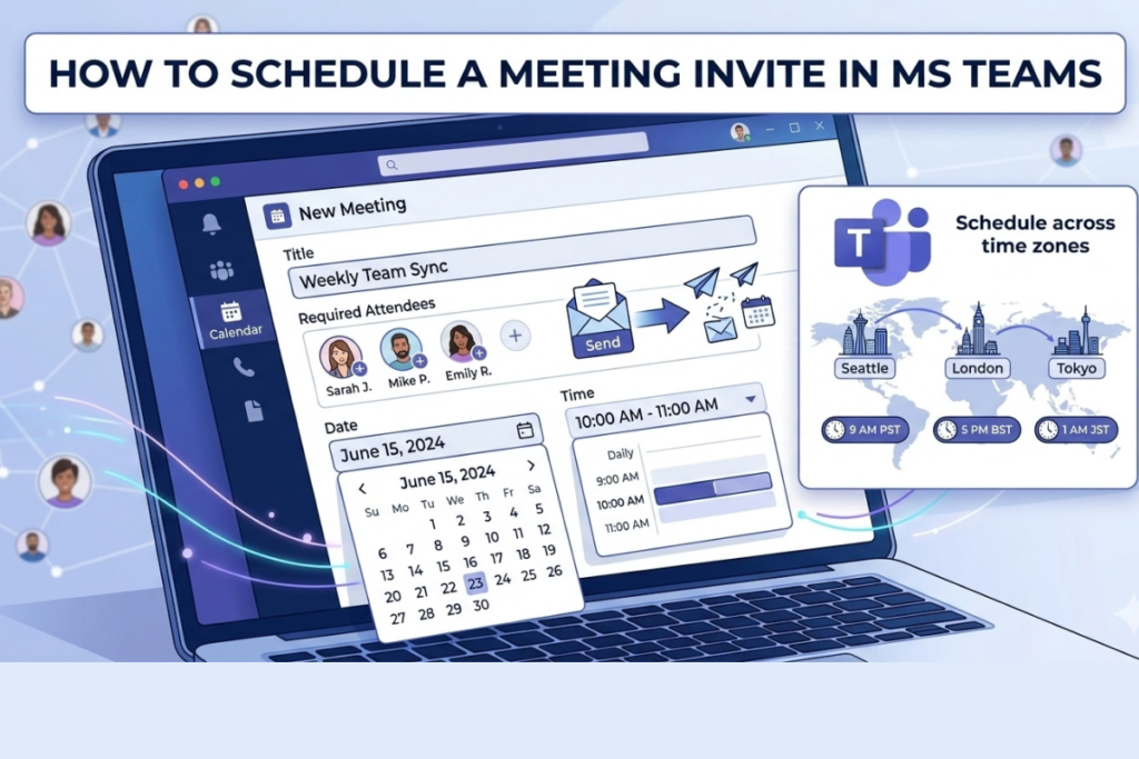 How to schedule a meeting invite in MS Teams